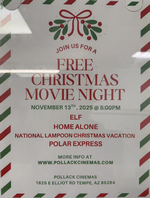 Free Christmas Movie Night at Pollack Cinemas